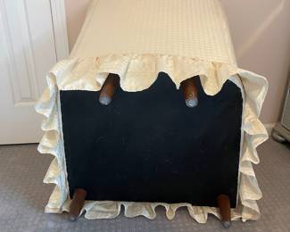 P10 - $30. Upholstered Side Chair. Good vintage condition. Measures 29" wide x 28" deep x 30" tall.