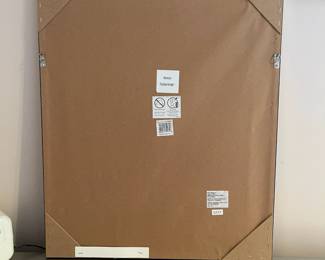 P12 - $30. Pair of Silver Framed Mirrors. Measures 21" wide x 25" tall.