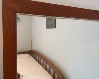 P116 - $40. Large Wood Framed Mirror. Measures 33" wide x 58" tall. 