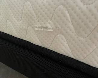 P32 - $350. White Headboard with Adjustable Queen Bed. Frame & Mattress are from Ashley Furniture. Works great!