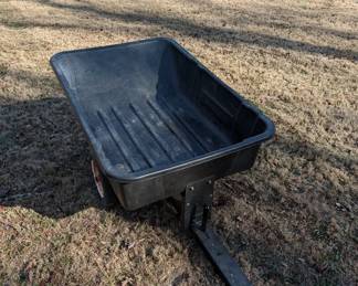 P110 - $50. Garden Cart for Lawn Tractor. Plastic is in good shape!