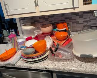 P45 - $15. Huge Plastic Kitchen Lot. 