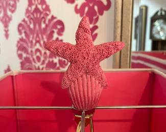 P33 - $30. Pink Starfish Lamp. 