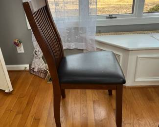 P84 - $125. Small Dining Table with 4 Chairs. Measures 48" x 36" x 30" tall. Chairs are 19" wide x 37" floor to top of back. 