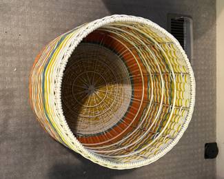 P66 - $30. Resin Wicker Stool. 