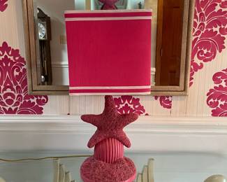P33 - $30. Pink Starfish Lamp. 