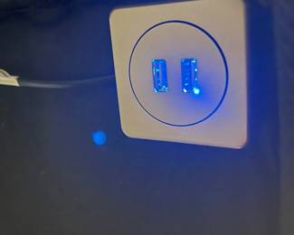 P32 - $350. White Headboard with Adjustable Queen Bed. Frame & Mattress are from Ashley Furniture. Works great!