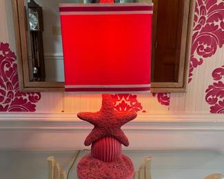 P33 - $30. Pink Starfish Lamp. 