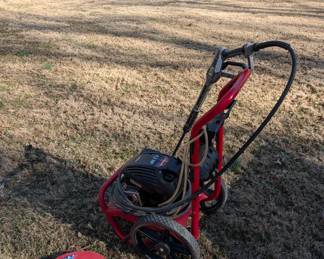 P106 - $100. Troy-Bilt Pressure Washer. 2200 Max PSI. 2.2 GPM. 4.5 HP. With driveway attachment. 