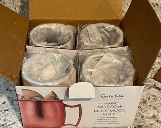 P40 - $40. Sur La Table Copper Moscow Mule Mugs. Set of 4. New.
