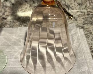 P38 - $30. Watermelon Pink and Green 3 Sorbet 3 Water. Depression Glass. 6 Pieces. 