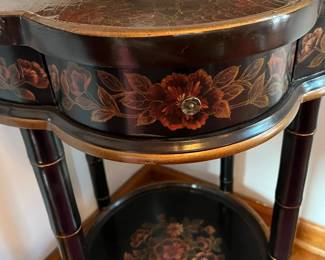 P20 - $85. Oriental Accent Brand Scalloped Side Table. Measures 19.5” deep x 19.5” wide x 29” tall.
