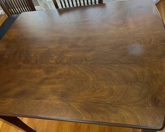 P84 - $125. Small Dining Table with 4 Chairs. Measures 48" x 36" x 30" tall. Chairs are 19" wide x 37" floor to top of back. 