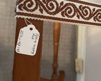 P16 - $25. Wooden Framed Luggage Rack. Measures 22.5” wide x 14” deep x 19" tall.