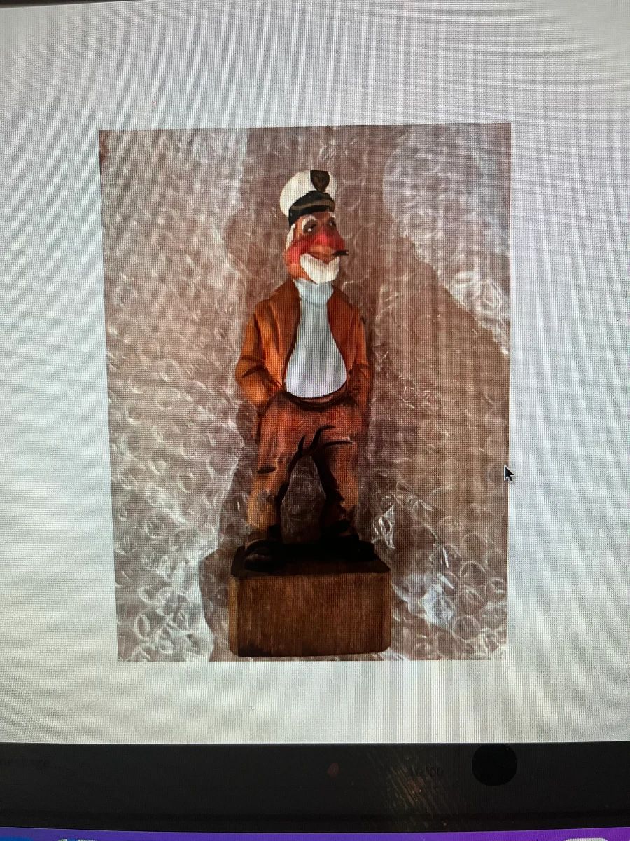 Vintage Sea captain wooden figurine
