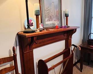 Antique Oak mantle 