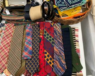 Vintage ties and scarves