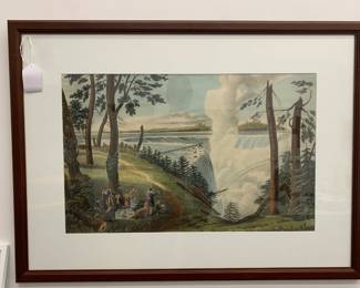 C. Hunt "The Falls of Niagara" Aquatint