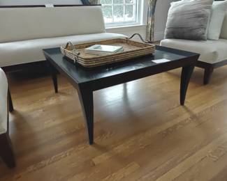 009 – Black Square Tray Edge Coffee Table – 40 x 40 x 18 1/2
