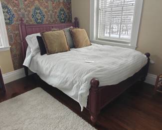 024 – Red Stained Headboard & Footboard
  Headboard – 52 x 61
  Footboard height – 25 1/2