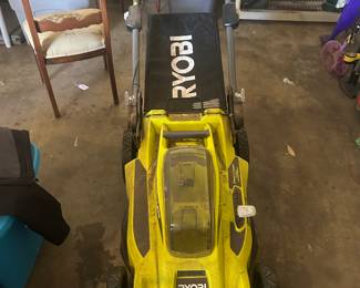 Ryobi 40 V mower with two batteries works great!