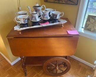 1950s Maple tea cart