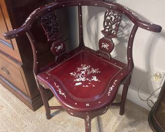 Mother of Pearl inlay reproduction, Hall chair