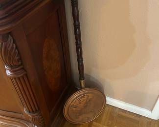 Antique copper bed warmer