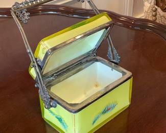 Vaseline glass box from Annesdale Mansion