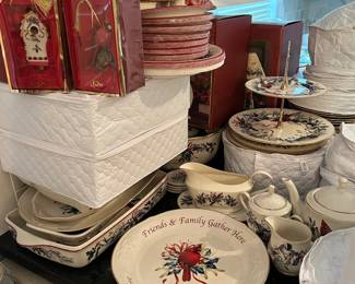 Lenox Winter Greetings - over 100 pieces + matching paper products