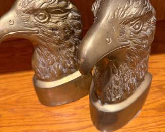Vintage Brass Eagle Bookends
