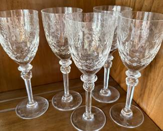 Vintage Rogaska Crystal " Gallia" Set of 5 Wine Glasses