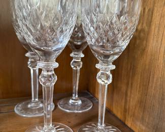 Vintage Rogaska Crystal  "Queen" Crystal Water Goblets set of 6