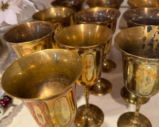 Vintage Gold Plated Goblets