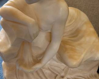 Art Deco Alabaster Nude Woman