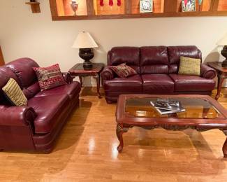 Richard Honquist of Barrington Leather Sofa, Love Seat, Arm Chair