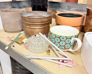 Planters, Flower Frog, Wind Chime