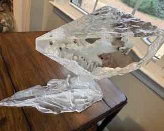 Stunning Polar Bear Acrylic Sculpture