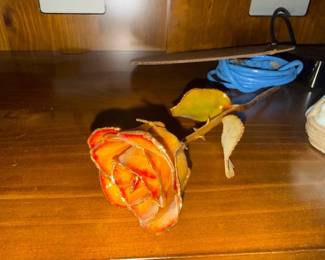 Forever Rose Long Stem Preserved Gold Rose