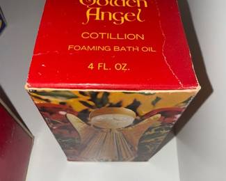 vintage Avon "Golden Angel Cotillion" foaming bath oil collectible