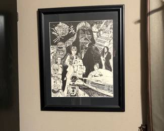 Lots of Star Wars and Star Trek memorabilia this one signed