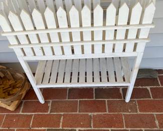 Wooden picket fence planter 