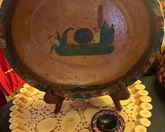 Pottery pie plate Mexico 