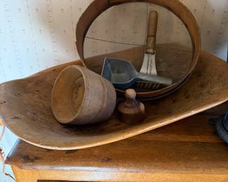 Early dough bowl 
Large butter molds 