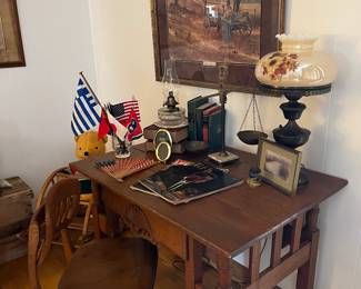 Mission Oak Desk and chair 