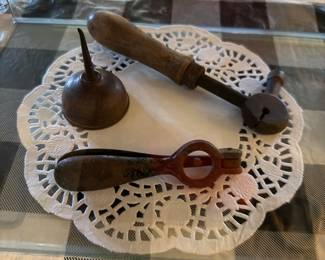 Oil can 
Primitive tools 