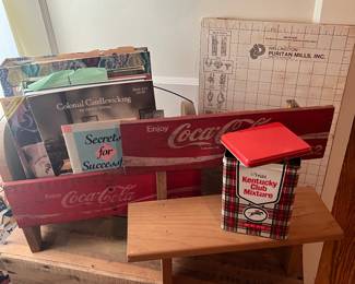 Coke box magazine rack 
Little Coke bench 