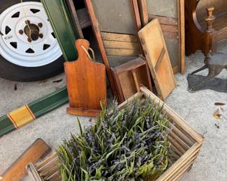 Cabbage Cutters, wooden crate, blanket ladder, SC