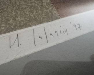 Framed Original Etching "Untitled" Signed Mauro Casarin '97 / Edition 50/60 ()