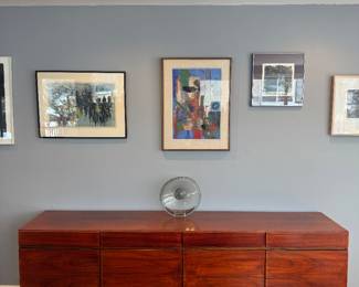 Faarup MobelFabrik Rosewood 4 Drawer / 4 Door Credenza Designed by Ib Kofod-Larsen (90-1/2"W x 19-1/2"D x 30"H)